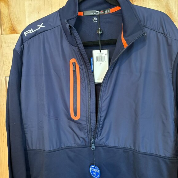 NWT RLX Ralph Lauren Thermal Tech French Navy Men's Golf 1/2 Zip Xl $168 - Picture 6 of 15